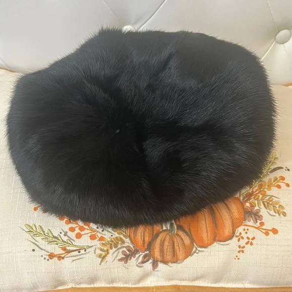 ??Elegant Black Rabbit  Fur Beret made in China ?? Sweet Faux Rabbit Fur Beret Hat Women Autumn Winter Thicken  main image 4